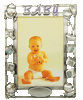 Engravable Pewter Baby Photo Frame - Silver Elegance for Cherished Memories