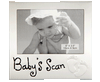 Silver photo frame for baby scan holds 5"x3.5" inch picture