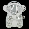 Money bank elephant shape silver chrome finish