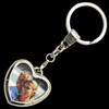 Heart keychain with photo insert facility