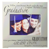 Silver Graduation photo frame with motivational quote holds 4x6 inch picture