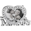 Crystalled heart shape wedding photo frame with Mr & Mrs wording