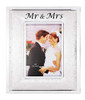 Silver glittered Mr & Mrs photo frame, holds 4x6 inch picture