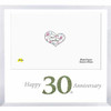 30th anniversary mirror photo frame, holds 4x6 inch picture