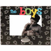 Wooden 'the boys' photo frame with engravable space, holds 4x6 inch picture
