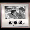 Silver and bronze dad photo frame, hold 4x6 inch picture
