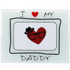 I love my daddy theme glass photo frame, holds 4x6 inch picture