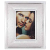 Silver two toned glittered photo frame, holds 4x6 inch picture