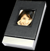 Business card holder leather with photo facility