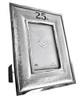 25th Birthday picture frame silver two tone glittered holds 4x6 inch picture