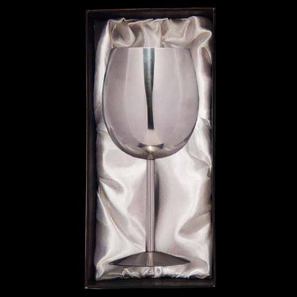 Shiny mirror finish wine goblet