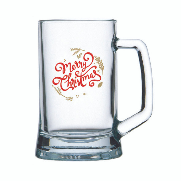Marry Christmas Beer mug  with Marry Christmas Black Gold or Green black decal
