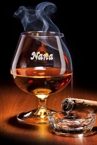 Nana theme arcoroc degustation brandy glass with metal enamel look