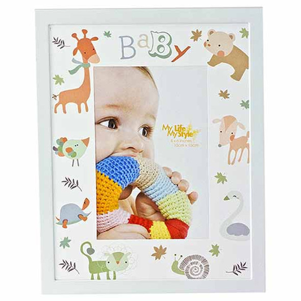 Adorable Animal Print Baby Photo Frame - Nursery Decor Delight