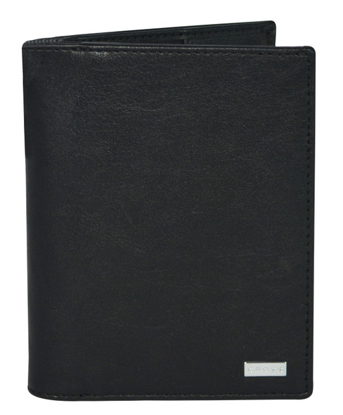 Processed Leather Wallet Mens with coin compartment