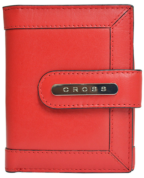 Leather Red Flap Wallet