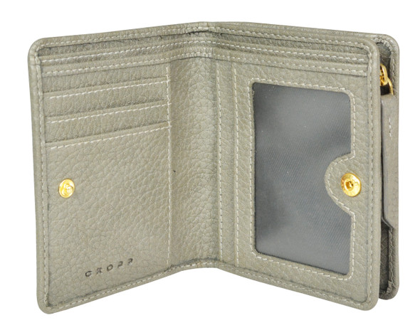 Womens small flap zip wallet with ID window
