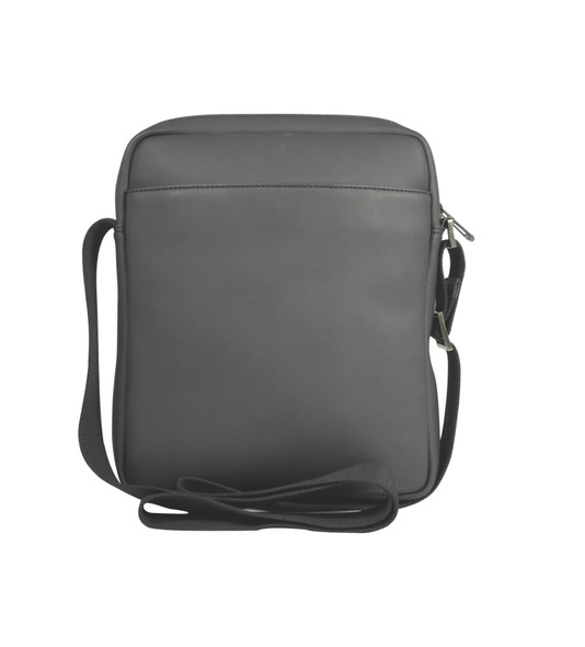 Mens black processed leather body bag Authentic Police brand thunder ball