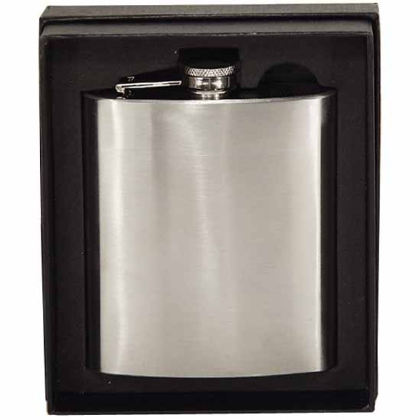 Stainless steel hip flask, holds 8oz