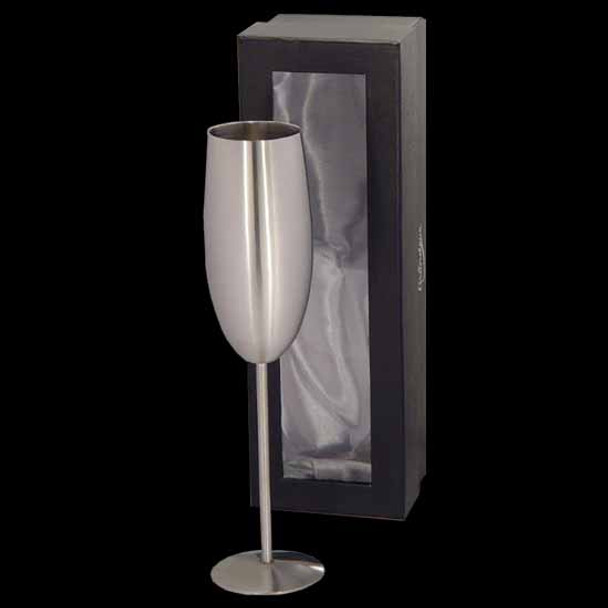 Single stainless steel shiny finish Wine Goblet