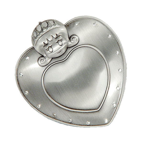 Princess theme heart shaped keepsake trinket box