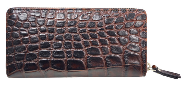 Leather Brown Zip Wallet