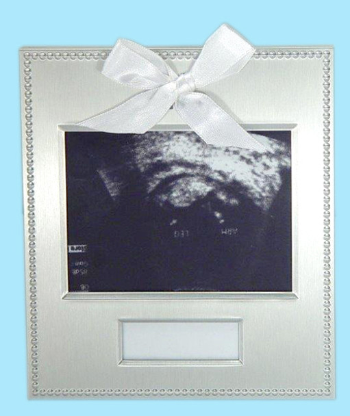 Baby's scan photo frame, holds 4x3 inch picture
