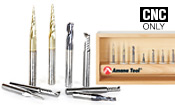 Coleção de 8 peças. Specialty Aluminum, Plastics & Stainless Steel Cutting CNC Router Bit Collection