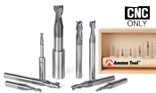 8-Pc. Specialty Solid Carbide Stainless Steel, Steel & Composite Cutting CNC Spiral Router Bit Collection