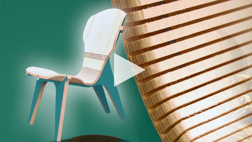 Kerf Chair Video Designed by Boris Goldberg using Amana Tool Router Bits