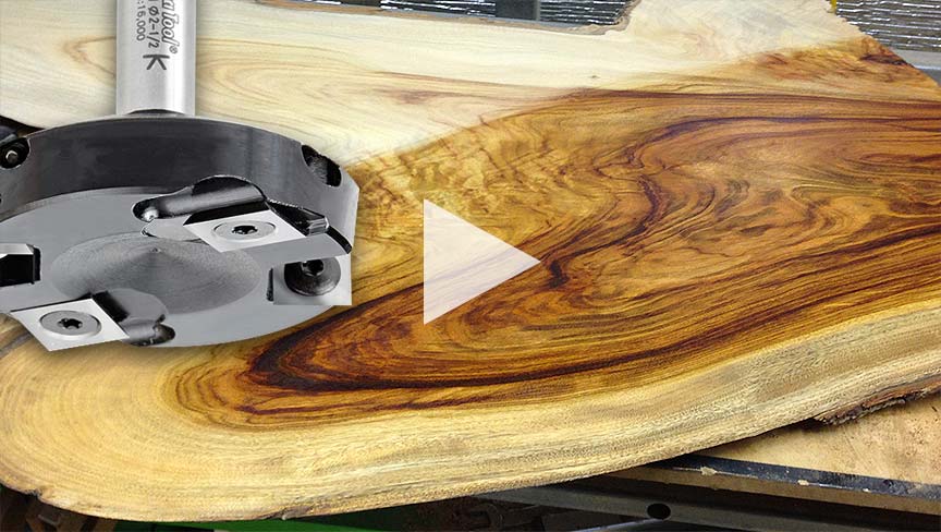 Natürliche Kunst schaffen, Holzoberfläche mit Amana Tool Industrial Insert Spoilboard CNC Router Bits bearbeiten