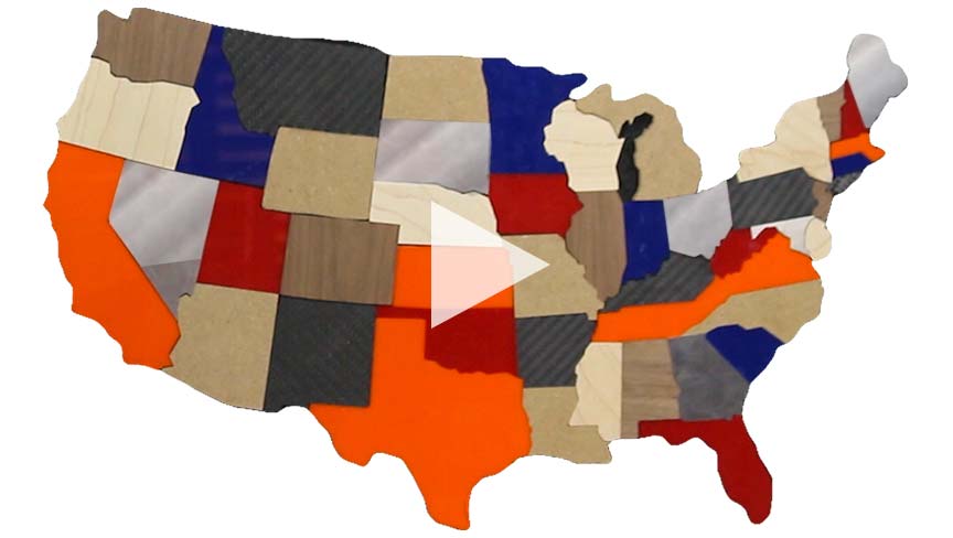 Puzzle carte des Etats-Unis