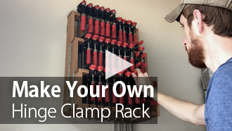 DIY Woodworking Project: Building a Hinged Clamp Rack Video by ToolsToday