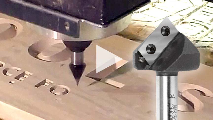 Inserto V Groove CNC Signmaking