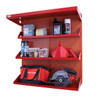 OmniWall Shelving Kit- Panel Color: Orange Accessory Color: Red
