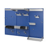 OmniWall 3 Panel OmniWall Kit- Panel Color: Blue Accessory Color: Silver