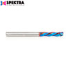 Amana Tool 48358-K CNC SC Spektra Extreme Tool Life Coated Mortise Compression Spiral 6mm D x 25mm CH 6mm SHK 75mm Long 3 Flute Router Bit