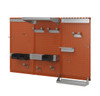 OmniWall 3 Panel OmniWall Kit- Panel Color: Orange Accessory Color: Silver