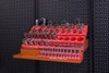 OmniWall Socket Ratchet & Extension Shelf Kit: Shelf Color Orange Red SAE Socket Molds