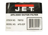 Jet 708722 Replacement Electrostatic Outer Filter for AFS-2000 Air Filtration Systems