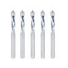 51436-5 5-Pack Solid Carbide Spiral Plastic Flush Trim 1/4 Dia x 3/4 x 1/4 Shank x 3 Inch Long Double Ball Bearing