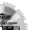 Timberline 250-500 Carbide Tipped Combination Ripping & Crosscut 10 Inch D x 50T 4+1, 0 Deg, 5/8 Bore, Circular Saw Blade