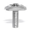 Amana Tool 54299 Carbide Tipped Base Molding Ogee Edge Detail w/ BB 19/64 x 1/8 R x 1-53/64 D x 3/8 CH x 1/2 Inch SHK Router Bit