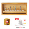 Amana Tool AMS-134 8-Pc CNC General Purpose 1/4 Inch SHK Router Bit Collection in Wooden Box