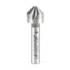 Amana Tool 46468 CNC Solid Carbide 90 Degree Angle x 1/2 D x 5mm CH x 1/4 SHK x 1-9/16 Inch Long, 5 Flute Countersink and Chamfer  Router Bit