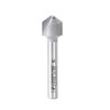 Amana Tool 45795 V-Groove 108 Deg. Folding for Aluminum Composite Material (ACM) Panels Like Alucobond, Dibond, 0.090 Tip Cut Width x 3/8 CH x 1/2 D x 1/4 Inch SHK Carbide Tipped Router Bit