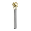 Amana Tool BURS-158NF Ball Shape SC Head 1/2 D x 7/16 CH x 1/4 SHK x 2-1/4 Inch Long ZrN Coated Double Cut SD Burr Bit