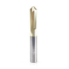 Amana Tool 45612 Zero-Point Solid Carbide V Groove 90 Deg x 1/4 D x 3/4 CH x 1/4 Inch SHK ZrN Coated Router Bit