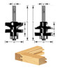 Timberline 440-26 Hartmetall bestückt 2-teilig klassisch Stile und Schiene 1-3/8 D x 1 Zoll CH x 1/4 SHK Router Bit Set