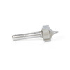 Amana Tool 56127 Carbide Tipped Point Cutting Roundover 3/8 R x 3/4 D x 5/8 CH x 1/4 SHK x 2 Inch Long Router Bit for Beadboards